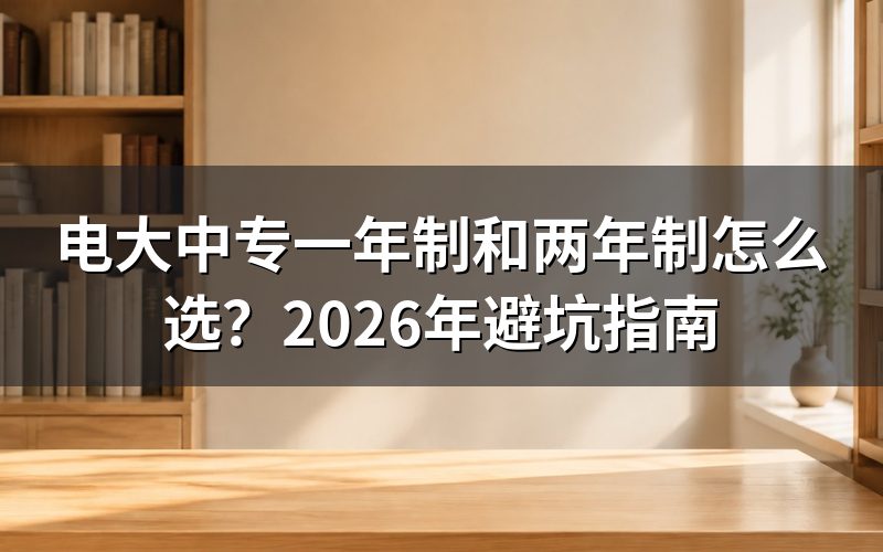 电大中专一年制和两年制报名条件有什么区别?