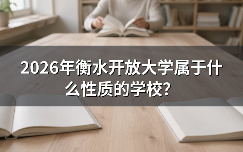 衡水开放大学,到底是什么性质的学校