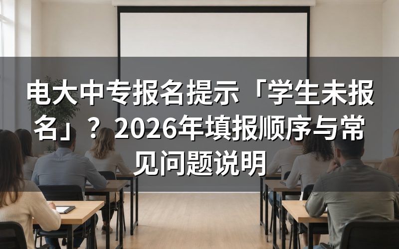 为什么系统一直提示「学生还没有报名」?