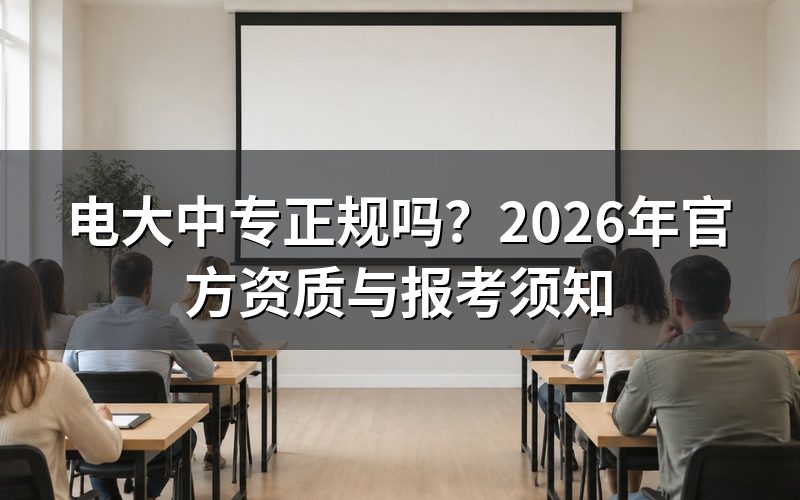 电大中专是什么性质的学校?