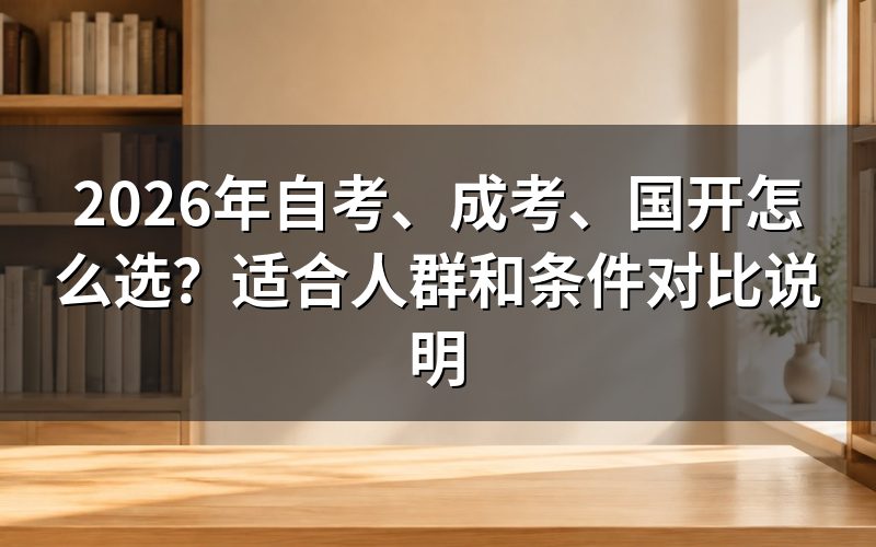 自考、成考、国开的学历性质和认可度