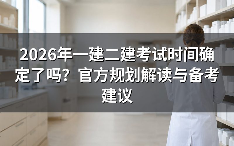 2026年一建二建考试时间官方怎么说？