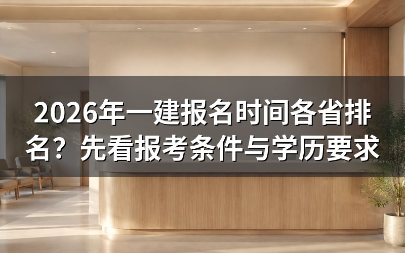 一建报名时间排名，真的重要吗？