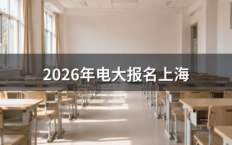 一、2026年上海电大报名入口与官方网址