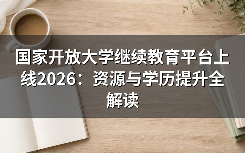 国家开放大学继续教育平台是什么?