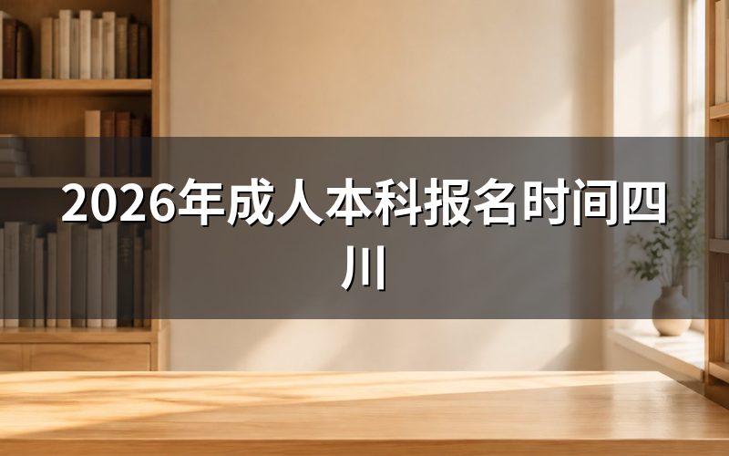 一、2026年四川成考报名关键节点（参考往年）