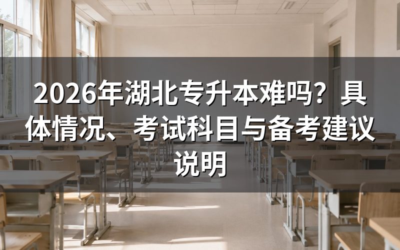 湖北专升本具体情况是多少?