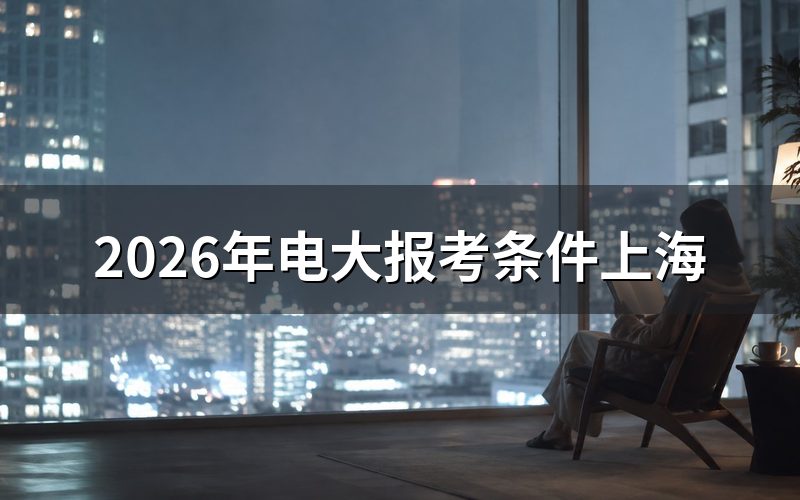 上海电大报考条件