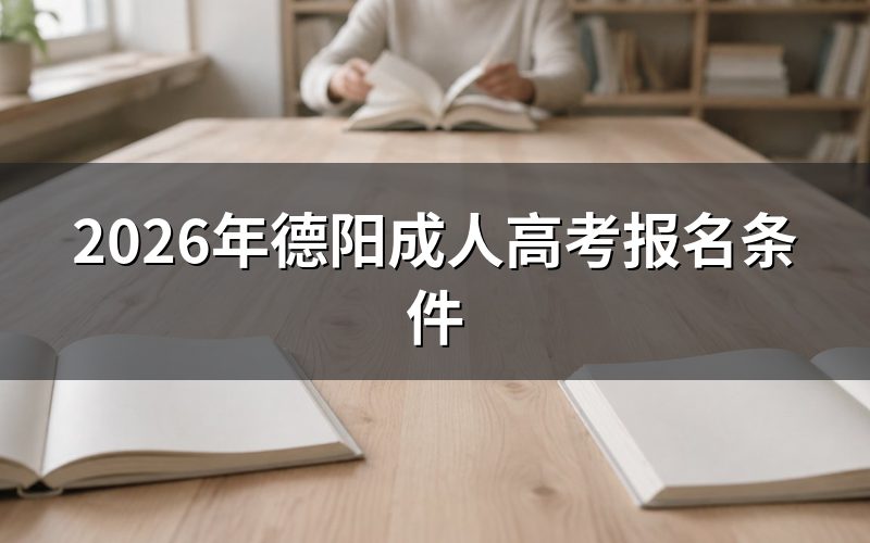 德阳成人高考报名基本条件