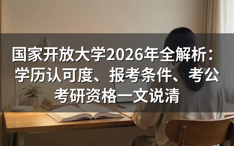 国家开放大学是什么性质的大学？