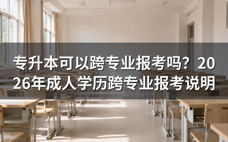 专升本跨专业报考,真的可以吗?