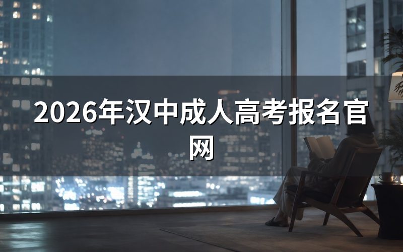 汉中成考报名入口和操作步骤