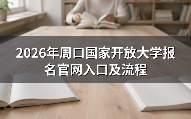 周口国开报名入口和操作步骤