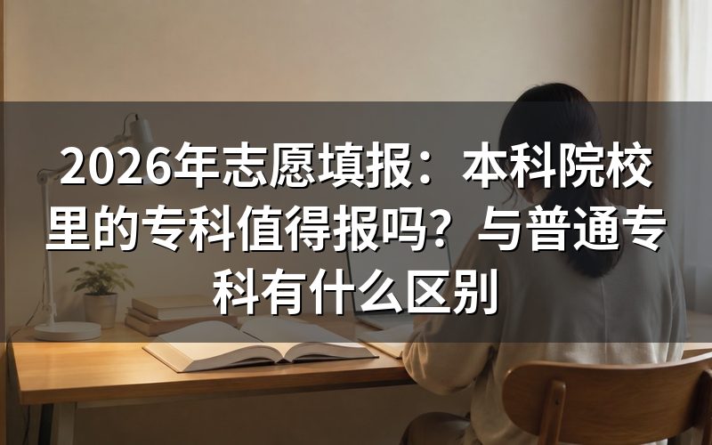 什么是本科院校里的专科