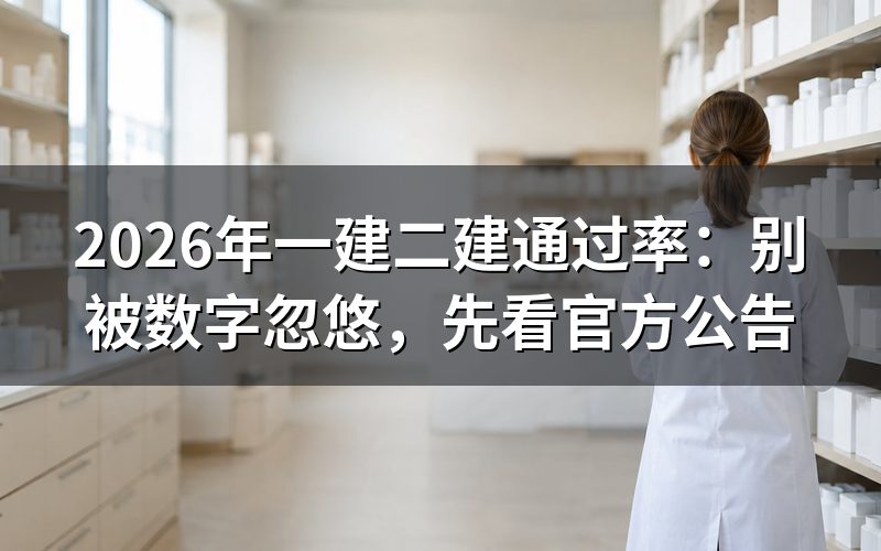 一建二建通过率：为什么别轻信网上数字？
