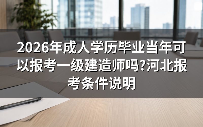 今年毕业的成人学历,可以报考一级建造师吗?