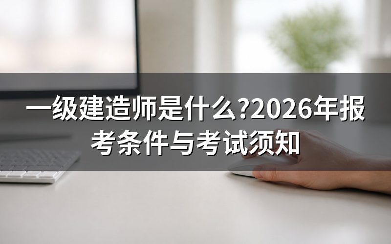 一级建造师到底是一种什么证书?