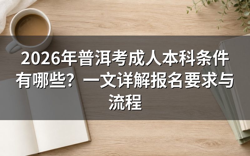 2026年普洱考成人本科的基本条件