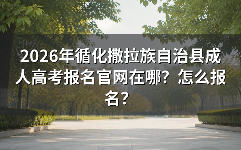 2026年循化撒拉族自治县成人高考报名具体步骤