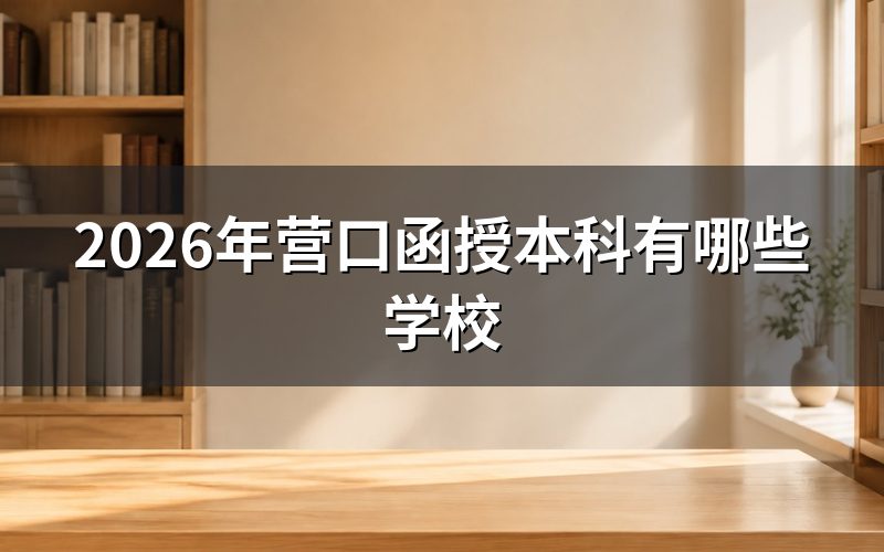 2026年营口函授本科可报考的院校范围