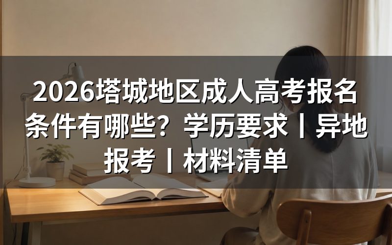一、2026塔城地区成人高考基本报名条件