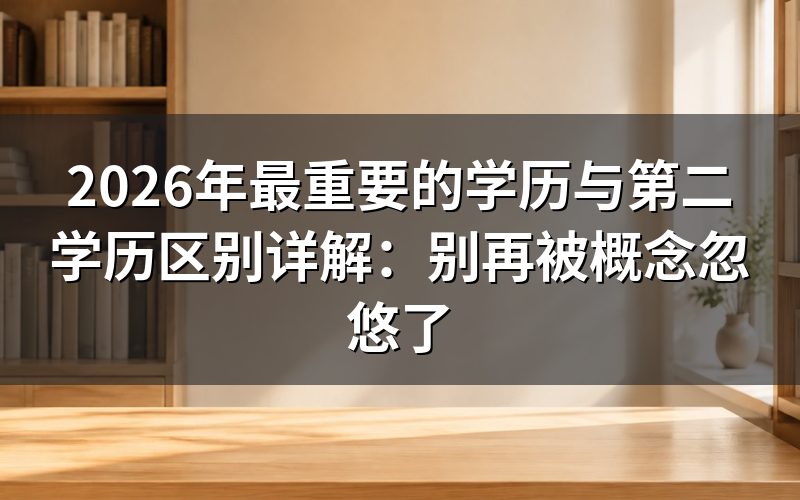 最重要的学历和第二学历的官方定义是什么?