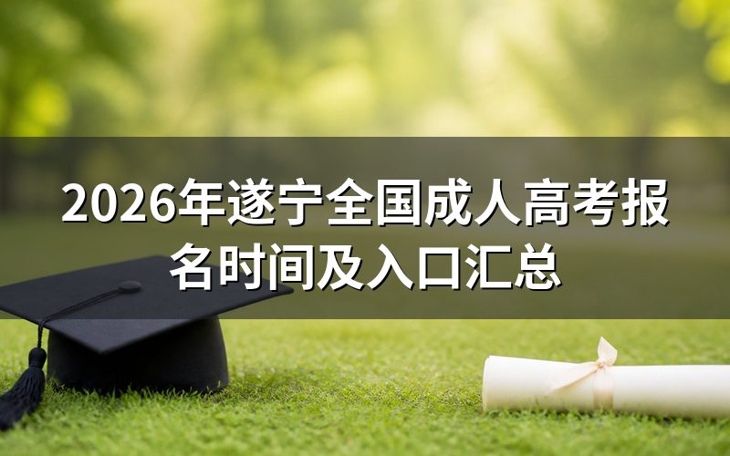 2026年遂宁成人高考网上报名具体流程是什么？