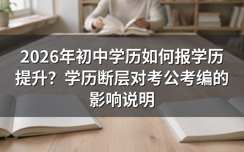初中学历能报哪些学历提升方式(2026年政策)