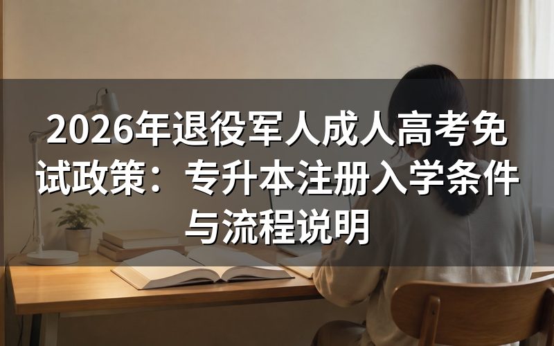 退役军人成人高考有哪些优惠政策