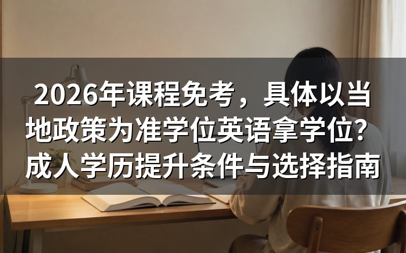 课程免考,具体以当地政策为准学位英语的真实条件是什么?