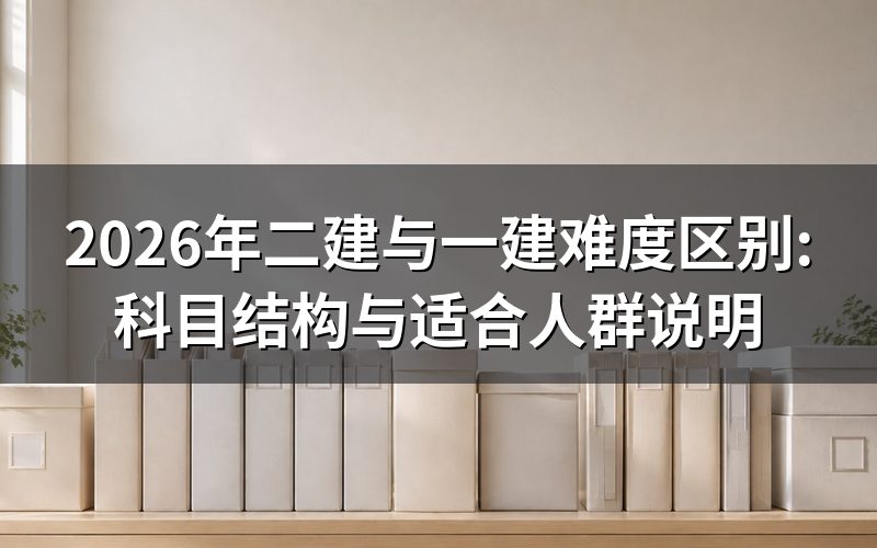 二建和一建的考试科目结构有什么区别?