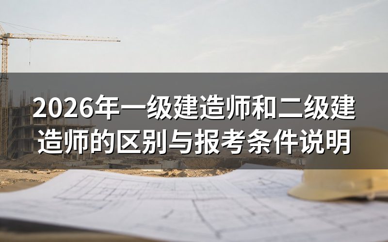 一建和二建的区别到底在哪