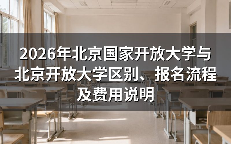 一、国家开放大学与北京开放大学是什么关系?