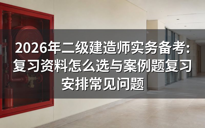 二建实务案例题的复习时间怎么安排比较合理?