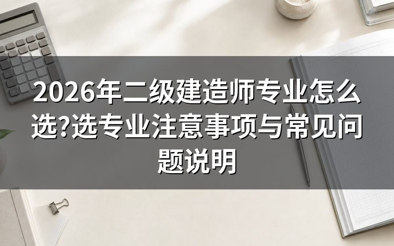 二建选专业先看什么?对口比难易更重要