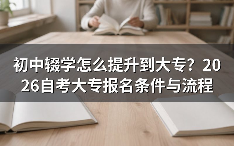 初中没毕业可以报自考大专吗?