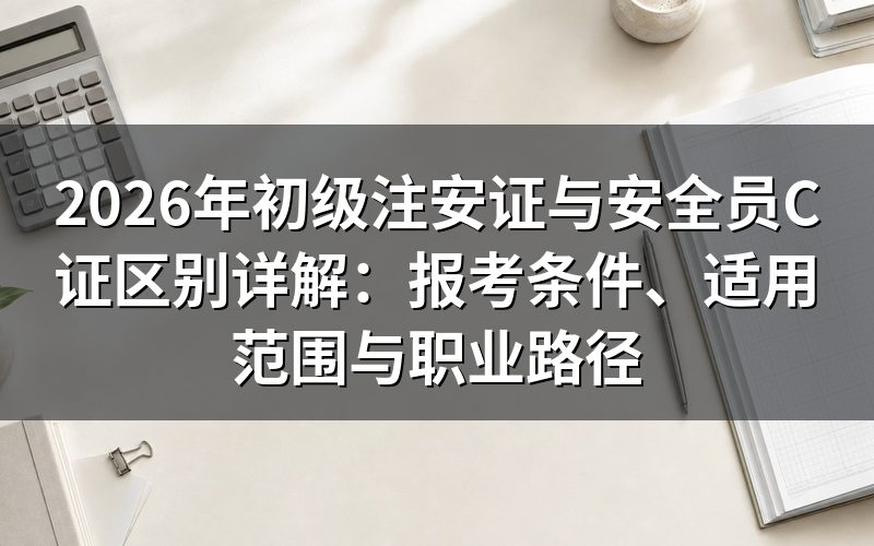 一、证书性质:国家职业资格 vs 岗位准入证明