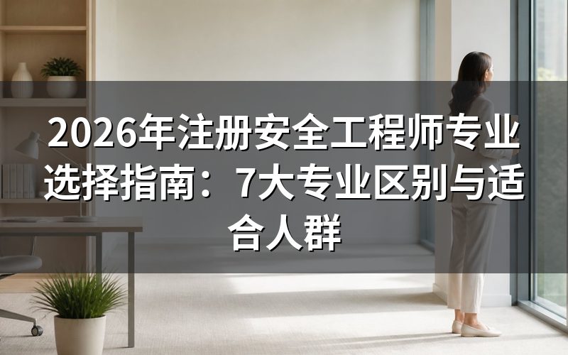 2026年注安7大专业有哪些?官方分类一览