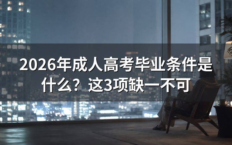 成人高考毕业需要满足哪些条件