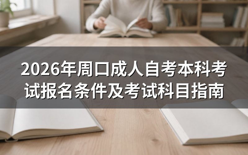 周口成人自考本科报名条件