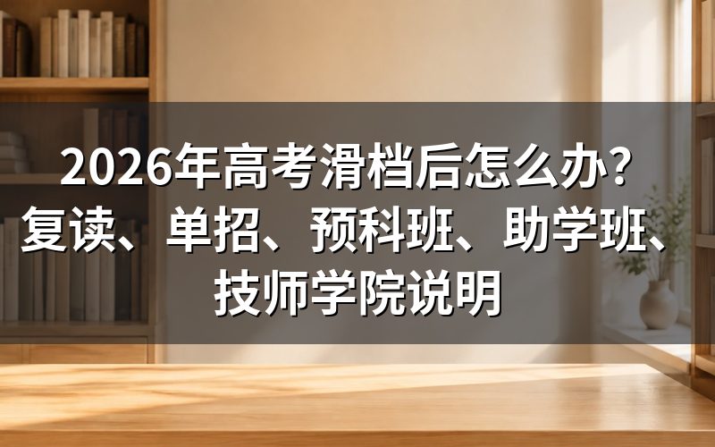 一、高考滑档了还有哪些出路?