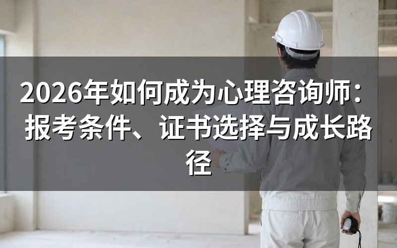 心理咨询师证书还有用吗?现在考什么证书?