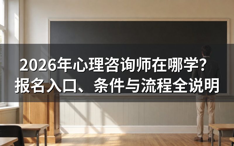 心理咨询师证书在哪里报名？