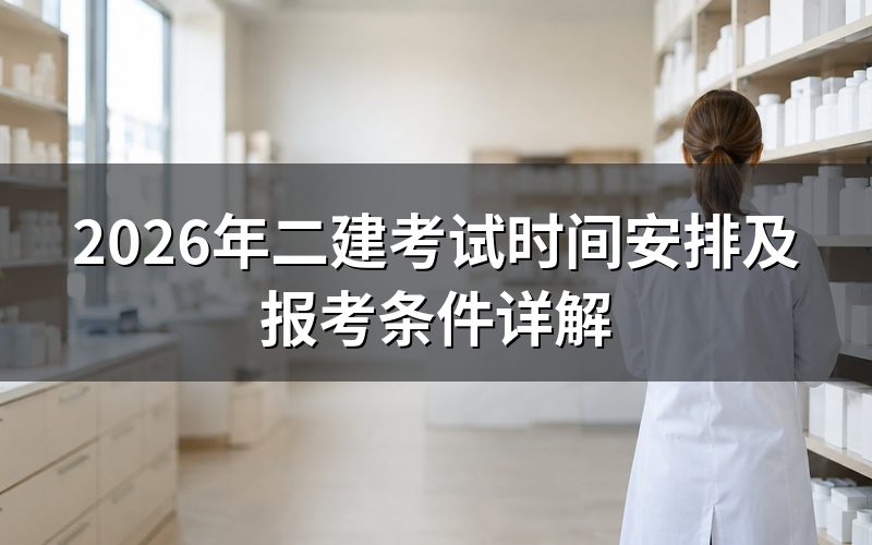 2026年二建考试时间是什么时候？