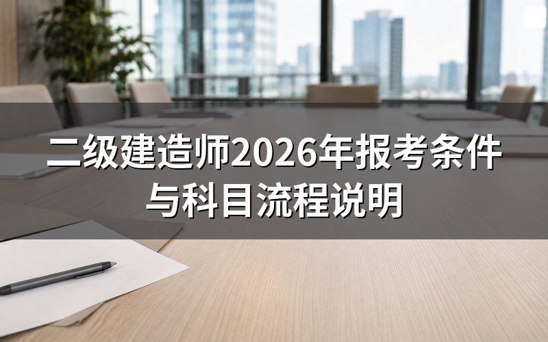 二级建造师是什么证书?
