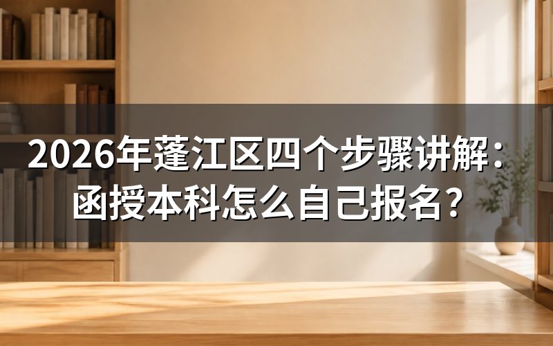 2026年蓬江区函授本科报名方法