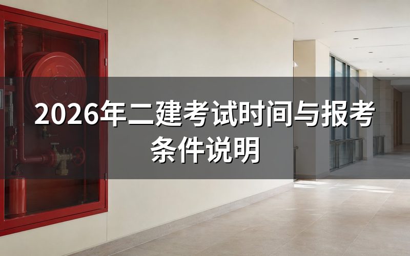 2026年二建考试是哪几天？