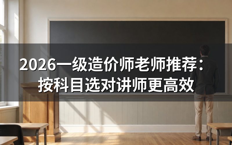 为什么一级造价师备考需要按科目选老师?