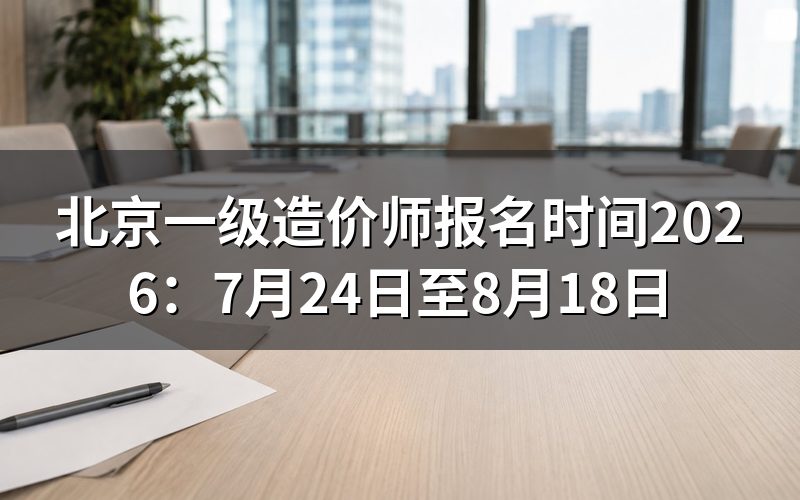 2026年北京一级造价师报名时间是什么时候?