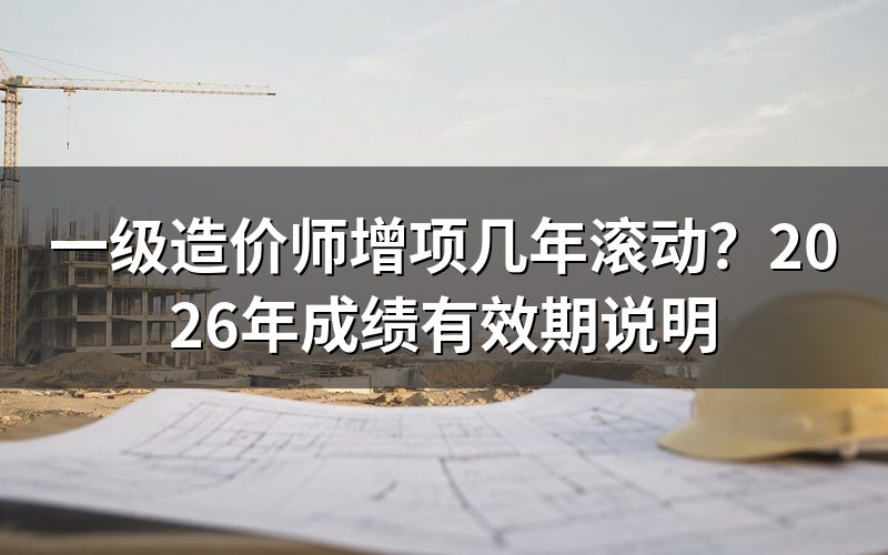 一级造价师增项考试的成绩是几年滚动有效？